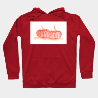 halloween, pumpkin, harvest, food, vegetable, diet, vegetarian, nature, autumn, watercolor, couple Hoodie